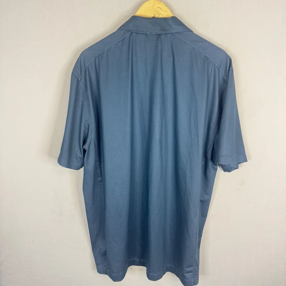 Nike Golf Mens Dri-FIT‎ Tour Performance Diamond Graphic Polo Shirt Blue XL